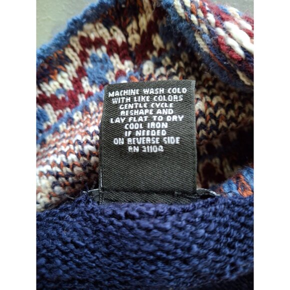 New Directions Knit Fringe Cardigan Vest Small Boho Aztec Sweater Wrap Fringe - Picture 5 of 7